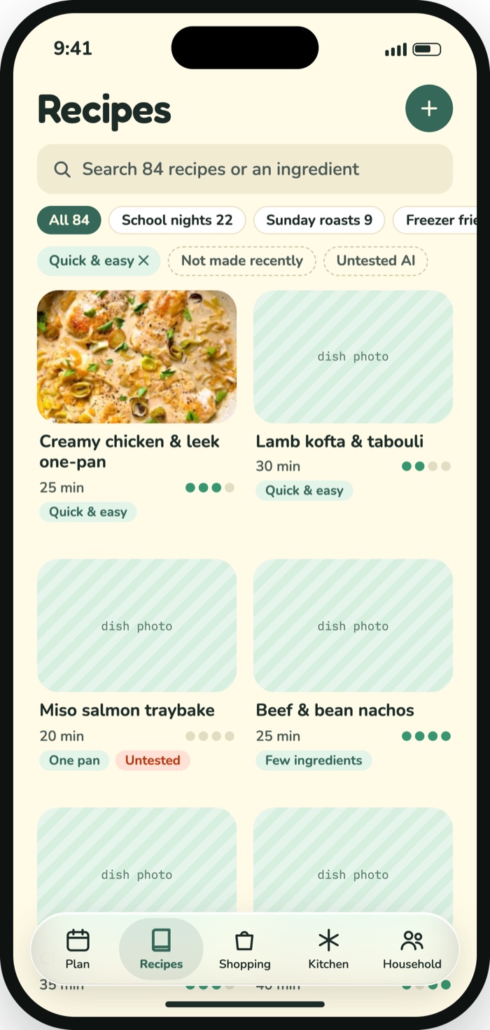 Tucker’s recipe library